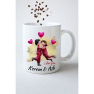 Caisya Teddy Bear Love Ayıcık Baskılı Hediye Beyaz Kupa Bardak