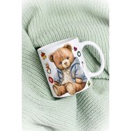 Caisya Yeni Yıl Oyuncak Ayı Teddy Bear Beyaz Baskılı Kupa