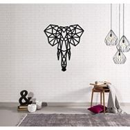 CajuArt Dekoratif Geometrik Desen Fil Ahşap Duvar Modern Tablo