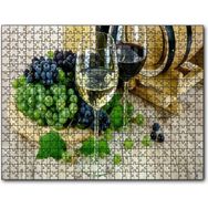 Caka Tablo Beyaz Kırmızı Şarap Üzüm Şarap Küpü Görseli 120 Parça Puzzle