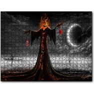 Caka Tablo Cadılar Bayramı Hayaleti Ay ve Kasvetli Gökler 255 Parça Puzzle