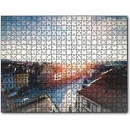Caka Tablo Çatıdan Şehir ve Güneş Işıkları 255 Parça Puzzle