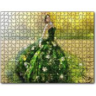 Caka Tablo Çatlak Topraklar ve Yeşeren Elbiseli Kız 255 Parça Puzzle