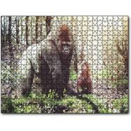 Caka Tablo Çocuk ve Goril Görseli 120 Parça Puzzle