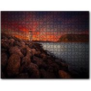 Caka Tablo Deniz Feneri, Alacakaranlık ve Kayalıklar 1000 Parça Puzzle