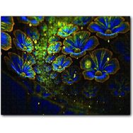Caka Tablo Dev Mavi Sarı Çiçekler 120 Parça Puzzle