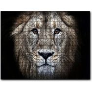 Caka Tablo Erkek Aslan Siyah Zemin 500 Parça Puzzle