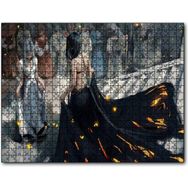 Caka Tablo Fantastik Sanat Siyah Giyimli Kraliçe ve Halk Görseli 255 Parça Puzzle