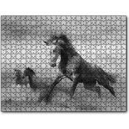 Caka Tablo Fırtınada Koşan Atlar Görseli 255 Parça Puzzle