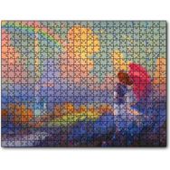 Caka Tablo Genç Kız ve Gökkuşağı Yağlıboya 120 Parça Puzzle