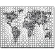 Caka Tablo Halklardan Oluşan Dünya Haritası 255 Parça Puzzle