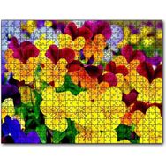Caka Tablo Hercai Menekşe Renkli Yaprakları Görsel 255 Parça Puzzle