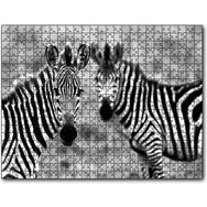 Caka Tablo İki Sevimli Zebra Görseli 120 Parça Puzzle
