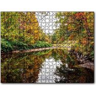 Caka Tablo İngiltere Baker Nehri Sonbahar Renkleri 1000 Parça Puzzle