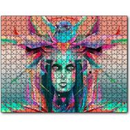 Caka Tablo Kız ve Şahin Dijital Sanat 500 Parça Puzzle
