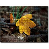 Caka Tablo Kütükler Arasında Sarı Çiçek 255 Parça Puzzle