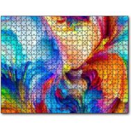 Caka Tablo Rengarenk Çiçekler Üzerinde Rengarenk Kelebekler 255 Parça Puzzle