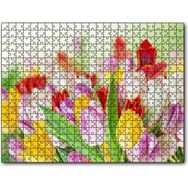 Caka Tablo Renkli Laleler Görseli 120 Parça Puzzle