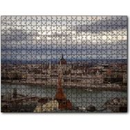 Caka Tablo Şehri Bölen Nehir ve Tarihi Binalar 1000 Parça Puzzle