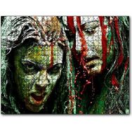 Caka Tablo Su Sıçramalarına Damlacıklı Boyalı Kızlar Görseli 255 Parça Puzzle