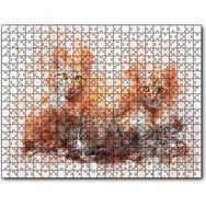Caka Tablo Suluboya Efekt Yavru Kediler 1000 Parça Puzzle
