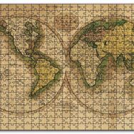 Cakapuzzle 1800lerin Sonu Dünya Haritası Mdf 255 Parça Puzzle