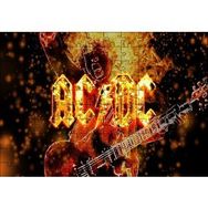 Cakapuzzle Acdc Elektrogitarist ve Alevler Mdf 120 Parça Puzzle