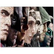 Cakapuzzle Adalet Birliği Karakterleri Yanyana Yakın Çizim Mdf 255 Parça Puzzle