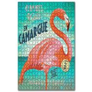 Cakapuzzle Afişte Filamingo Kuş Görseli Ahşap 255 Parça Puzzle