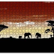Cakapuzzle Afrika Yaban Hayatı Silüet Kompozisyon Mdf 500 Parça Puzzle