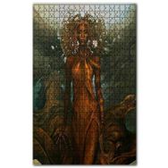 Cakapuzzle Afrikalı Tanrıça ve Yöresel Kıyafeti Ahşap 500 Parça Puzzle