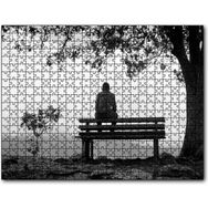 Cakapuzzle Ağaç Altındaki Bankta Gezgin Mdf 1000 Parça Puzzle