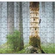 Cakapuzzle Ağaçkakan ve Antik Roma Sütun Benzetmesi Mdf 500 Parça Puzzle