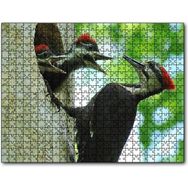Cakapuzzle Ağaçkakan ve Yuvada Aç Yavruları Mdf 120 Parça Puzzle