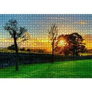Cakapuzzle Ağaçlar Arasından Günbatımı Mdf 1000 Parça Puzzle