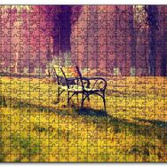 Cakapuzzle Ağaçlar Bank Doğa Huzur Mdf 120 Parça Puzzle