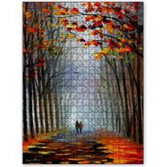 Cakapuzzle Ağaçlı Yolda Çift Yağlıboya Ahşap 500 Parça Puzzle