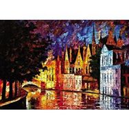 Cakapuzzle Akarsu Köprü Binalar Yağlıboya Ahşap 500 Parça Puzzle