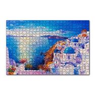 Cakapuzzle Akdeniz Sahilinde Şehir Görseli 120 Parça Ahşap Puzzle