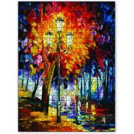 Cakapuzzle Akşam Yol Ağaçlar Yağlı Boya Görseli 500 Parça Puzzle