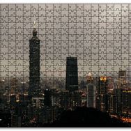 Cakapuzzle Akşamüzeri Şehir Işıkları ve Gökdelenler Mdf 255 Parça Puzzle