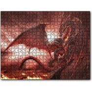 Cakapuzzle Alevler İçindeki Gemi ve Ejderha Mdf 1000 Parça Puzzle