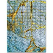 Cakapuzzle Altın Damarlı Mavi Doku Mdf 1000 Parça Puzzle