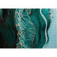 Cakapuzzle Altın Damarlı Yeşil Doku Mdf 1000 Parça Puzzle