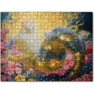 Cakapuzzle Altın Saçlı Deniz Kızı Çiçekler ve Küçük Japon Balığı 120 Parça Puzzle