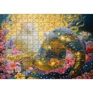 Cakapuzzle Altın Saçlı Deniz Kızı Çiçekler ve Küçük Japon Balığı 255 Parça Puzzle