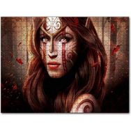 Cakapuzzle Amazon Savaşçı Kadını ve Orman Mdf 255 Parça Puzzle