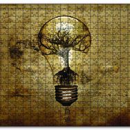 Cakapuzzle Ampul ve İçinde İhtiyar Ağaç Mdf 1000 Parça Puzzle
