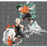 Cakapuzzle Anime Kahraman Izuku Midoriya Katsuki Bakugou Mdf 255 Parça Puzzle