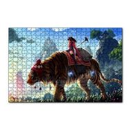 Cakapuzzle Anime Kız ve Dev Kaplan 120 Parça Ahşap Puzzle